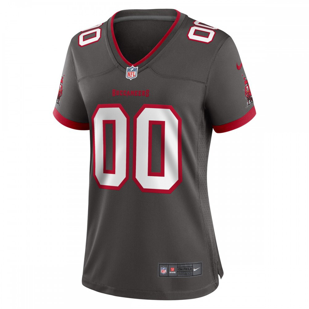 Tampa Bay Buccaneers Nike Women's Alternate Custom Game Jersey - Pewter-GridironStore
